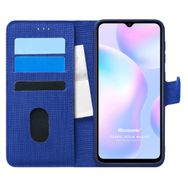 Microsonic Xiaomi Redmi 9A Fabric Book Wallet Lacivert Kılıf