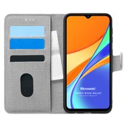 Microsonic Xiaomi Redmi 9C Fabric Book Wallet Gri Kılıf