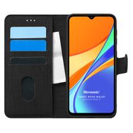Microsonic Xiaomi Redmi 9C Fabric Book Wallet Siyah Kılıf