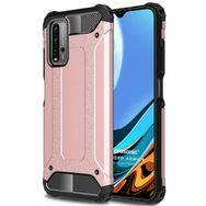 Microsonic Xiaomi Redmi 9T Rugged Armor Rose Gold Kılıf