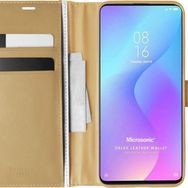 Microsonic Xiaomi Redmi K20 Delux Leather Wallet Gold Kılıf