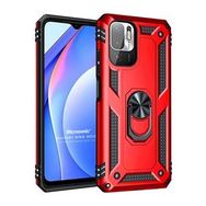 Microsonic Xiaomi Redmi Note 10 5G Military Ring Holder Kırmızı Cep Telefonu Kılıfı