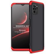 Microsonic Xiaomi Redmi Note 10 Double Dip 360 Protective Siyah Kırmızı Kılıf
