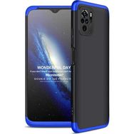 Microsonic Xiaomi Redmi Note 10 Double Dip 360 Protective Siyah Mavi Kılıf