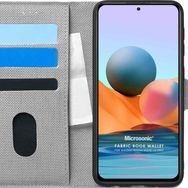 Microsonic Xiaomi Redmi Note 10 Pro Fabric Book Wallet Gri Kılıf