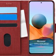 Microsonic Xiaomi Redmi Note 10 Pro Fabric Book Wallet Kırmızı Kılıf
