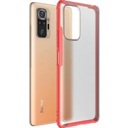 Microsonic Xiaomi Redmi Note 10 Pro Frosted Frame Kırmızı Kılıf