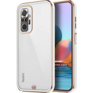 Microsonic Xiaomi Redmi Note 10 Pro Laser Plated Soft Beyaz Cep Telefonu Kılıfı