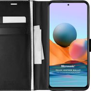 Microsonic Xiaomi Redmi Note 10 Pro Max Delux Leather Wallet Siyah Kılıf