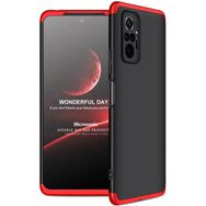 Microsonic Xiaomi Redmi Note 10 Pro Max Double Dip 360 Protective Siyah Kırmızı Kılıf