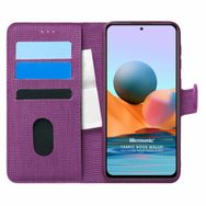 Microsonic Xiaomi Redmi Note 10 Pro Max Fabric Book Wallet Mor Cep Telefonu Kılıfı