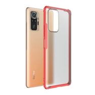 Microsonic Xiaomi Redmi Note 10 Pro Max Frosted Frame Kırmızı Cep Telefonu Kılıfı