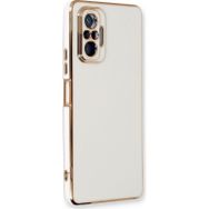 Microsonic Xiaomi Redmi Note 10 Pro Max Olive Plated Beyaz Cep Telefonu Kılıfı