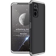 Microsonic Xiaomi Redmi Note 10 Pro Siyah Gri Double Dip 360 Telefon Kılıfı