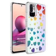 Microsonic Xiaomi Redmi Note 10S Braille Feel Desenli Heart Cep Telefonu Kılıfı