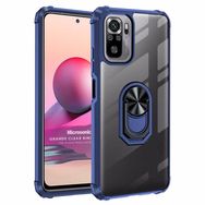 Microsonic Xiaomi Redmi Note 10S Grande Clear Ring Holder Lacivert Kılıf