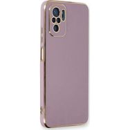 Microsonic Xiaomi Redmi Note 10S Olive Plated Lila Cep Telefonu Kılıfı