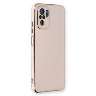 Microsonic Xiaomi Redmi Note 10S Olive Plated Pembe Cep Telefonu Kılıfı