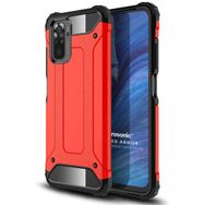 Microsonic Xiaomi Redmi Note 10S Rugged Armor Kırmızı Cep Telefonu Kılıfı