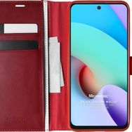 Microsonic Xiaomi Redmi Note 11 4G Delux Leather Wallet Kırmızı Cep Telefonu Kılıfı