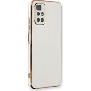 Microsonic Xiaomi Redmi Note 11 4G Olive Plated Beyaz Kılıf