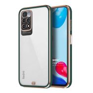 Microsonic Xiaomi Redmi Note 11 Laser Plated Soft Koyu Yeşil Cep Telefonu Kılıfı