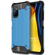 Microsonic Xiaomi Redmi Note 11 SE Rugged Armor Mavi Cep Telefonu Kılıfı
