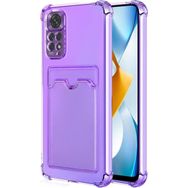 Microsonic Xiaomi Redmi Note 11S Card Slot Shock Lila Cep Telefonu Kılıfı