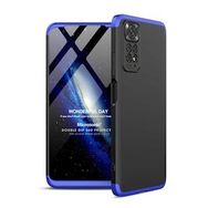 Microsonic Xiaomi Redmi Note 11S Double Dip 360 Protective Siyah Mavi Cep Telefonu Kılıfı