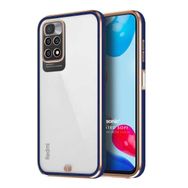 Microsonic Xiaomi Redmi Note 11S Laser Plated Soft Lacivert Cep Telefonu Kılıfı