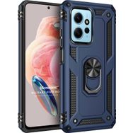 Microsonic Xiaomi Redmi Note 12 4G Military Ring Holder Lacivert Cep Telefonu Kılıfı