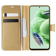 Microsonic Xiaomi Redmi Note 12 Delux Leather Wallet Gold Cep Telefonu Kılıfı