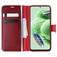 Microsonic Xiaomi Redmi Note 12 Delux Leather Wallet Kırmızı Cep Telefonu Kılıfı