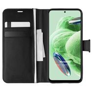 Microsonic Xiaomi Redmi Note 12 Delux Leather Wallet Siyah Cep Telefonu Kılıfı