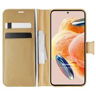 Microsonic Xiaomi Redmi Note 12 Pro 4G Delux Leather Wallet Gold Cep Telefonu Kılıfı