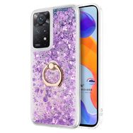 Microsonic Xiaomi Redmi Note 12 Pro 4G Glitter Liquid Holder Mor Cep Telefonu Kılıfı
