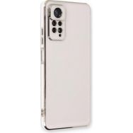 Microsonic Xiaomi Redmi Note 12 Pro 4G Olive Plated Beyaz Cep Telefonu Kılıfı