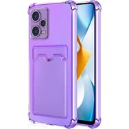 Microsonic Xiaomi Redmi Note 12 Pro Card Slot Shock Lila Cep Telefonu Kılıfı