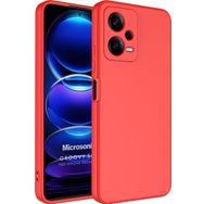 Microsonic Xiaomi Redmi Note 12 Pro Groovy Soft Kırmızı Cep Telefonu Kılıfı