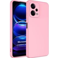 Microsonic Xiaomi Redmi Note 12 Pro Groovy Soft Pembe Cep Telefonu Kılıfı