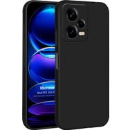 Microsonic Xiaomi Redmi Note 12 Pro Matte Silicone Siyah Kılıf