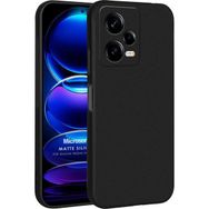 Microsonic Xiaomi Redmi Note 12 Pro Matte Silicone Siyah Kılıf