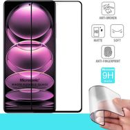 Microsonic Xiaomi Redmi Note 12 Pro Seramik Matte Flexible Siyah Ekran Koruyucu