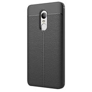 Microsonic Xiaomi Redmi Note 4X Suni Deri Dokulu Silikon Siyah Kılıf