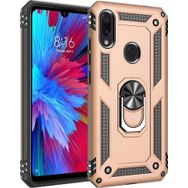 Microsonic Xiaomi Redmi Note 7 Military Ring Holder Gold Cep Telefonu Kılıfı