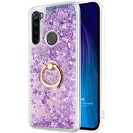 Microsonic Xiaomi Redmi Note 8 Glitter Liquid Holder Mor Cep Telefonu Kılıfı
