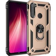 Microsonic Xiaomi Redmi Note 8 Military Ring Holder Gold Cep Telefonu Kılıfı