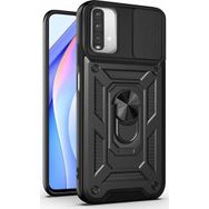 Microsonic Xiaomi Redmi Note 9 4G Impact Resistant Siyah Cep Telefonu Kılıfı