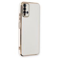 Microsonic Xiaomi Redmi Note 9 4G Olive Plated Beyaz Cep Telefonu Kılıfı