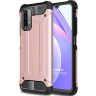Microsonic Xiaomi Redmi Note 9 4G Rugged Armor Rose Gold Cep Telefonu Kılıfı